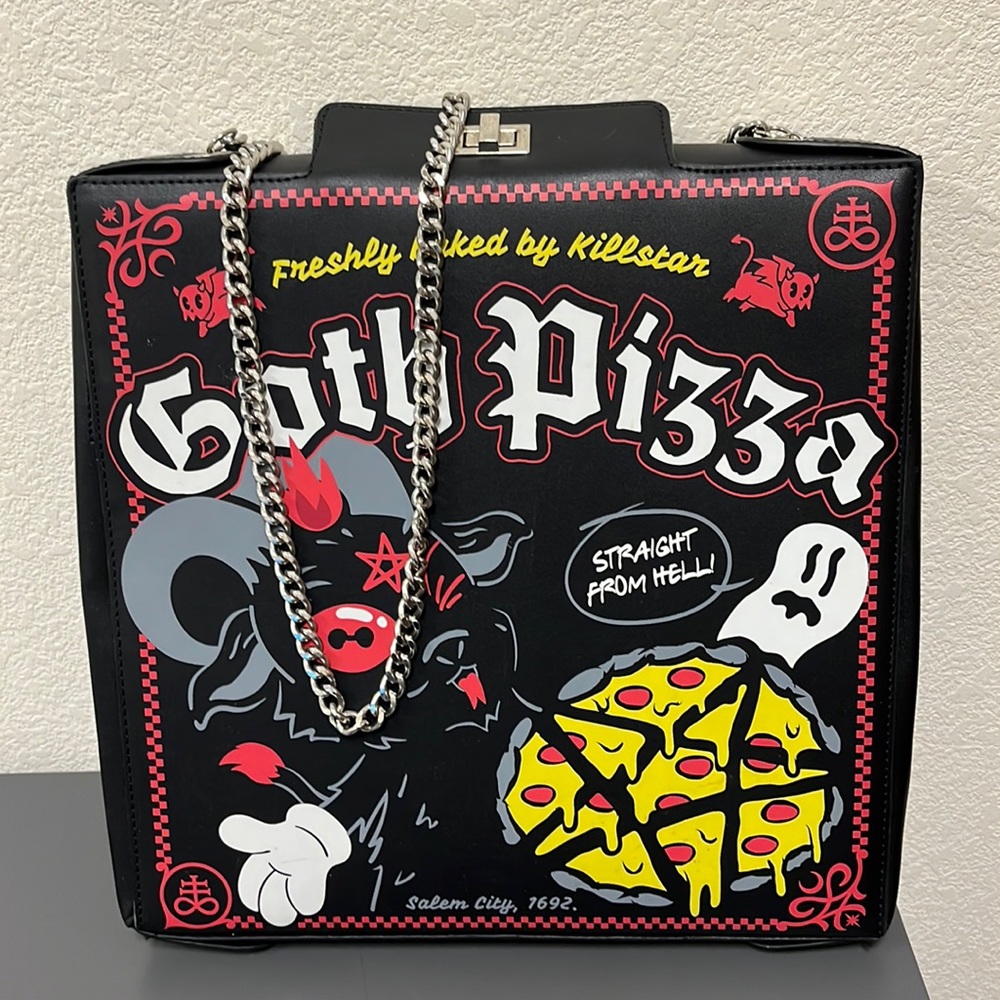 Kill star goth pizza bag